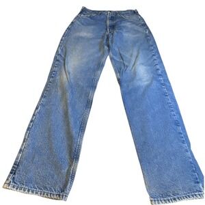 Carhartt‎ Relaxed Fit Blue Denim Jeans Men's 33x34 RN14806 Rugged Workwear Pants